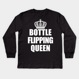 Bottle Flipping Queen Kids Long Sleeve T-Shirt